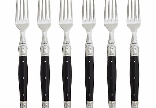 Laguiole Black Table Forks, Set of 6