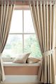 LAI linen mix tab-top lined curtains