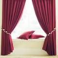 LAI satin plain-dyed lined curtains