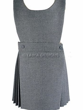 Laika Designs Girls School Uniform Pleated Bib Pinafore Dress