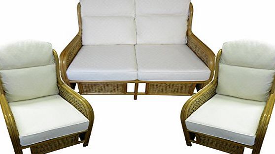 Lakeland CANE FURNITURE REPLACEMENT COVERS ONLY suitable for conservatory wicker rattan cane furniture - Cream