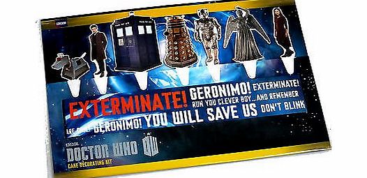 Lakeland Dr Who Doctor Who Baking Card Figures And Cake Band Decorating Kit