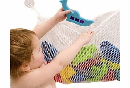 Lalang Kids Baby Bath Time Toys Storage Suction Bag Bathroom Toys Bag 45*35cm