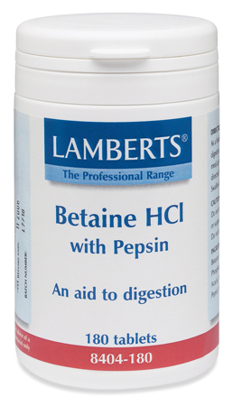 Betaine HCl 324mg/Pepsin 5mg (180)