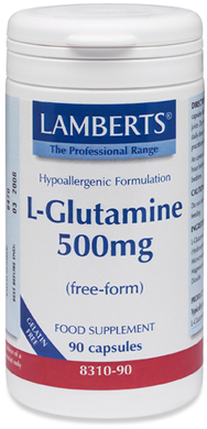 Lamberts L-Glutamine 500mg 90 capsules