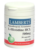 L-Histidine HCI 500mg 30 capsules