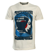 Ecru T-Shirt with Printed Design