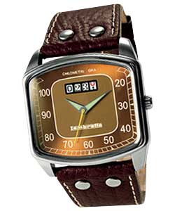Gents Brown Leather Strap Watch