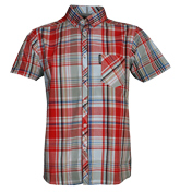 Grey, Red, Blue and White Check Shirt