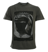 Gunmetal Grey T-Shirt with Printed