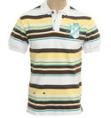 Lemon Stripe Pique Polo Shirt