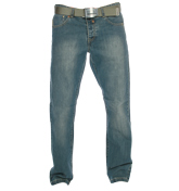 Light Blast Easy Fit Jeans With Belt
