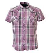 Lilac Check Short Sleeve Shirt