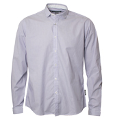 Mauve and White Stripe Long Sleeve Shirt