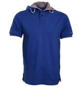 Royal Blue Hooded Pique Polo Shirt