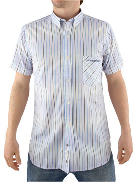 Lambretta White Stripe Short Sleeve Shirt