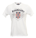 Lambretta White T-Shirt with Cracked Effect Logo