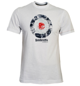 White T-Shirt with Printed Target Design