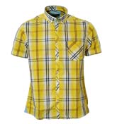 Yellow Check Short Sleeve Shirt
