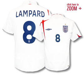 Umbro England home (Lampard 8) 05/07