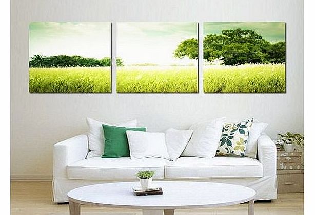 LANDSCAPE Bernice-Fashion Art,3p Art Deco Modern Abstract Wall Art Painting on Canvas with Prairie,Landscape Painting,Hot Sell Fashion Home Decoration(no framed)