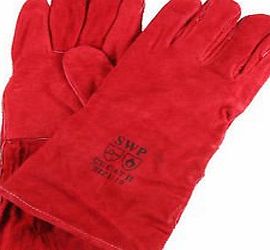 Langley WOODBURNER GLOVES HIGH TEMPERATURE STOVE LONG LINED WELDERS GAUNTLETS LOG FIRE