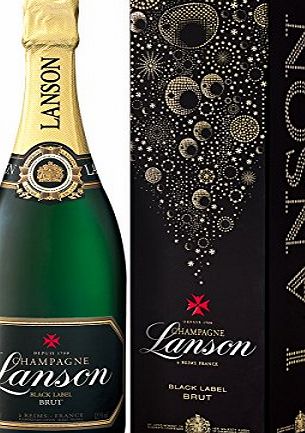 Lanson Champagne Black Label Non Vintage Brut Gift Box 75 cl