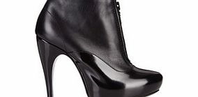 Lanvin Black leather front zip ankle boots