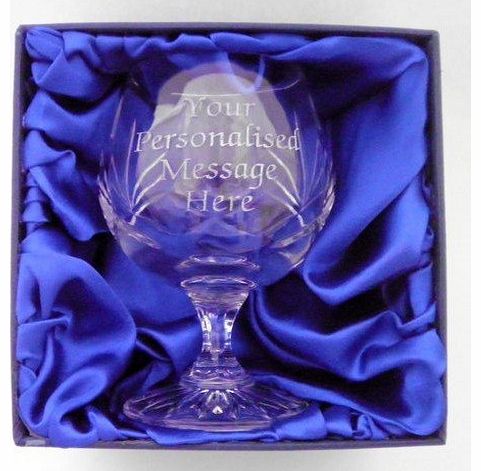 Lapal Dimension Crystal Brandy Glass Personalised Engraved In Gift Box
