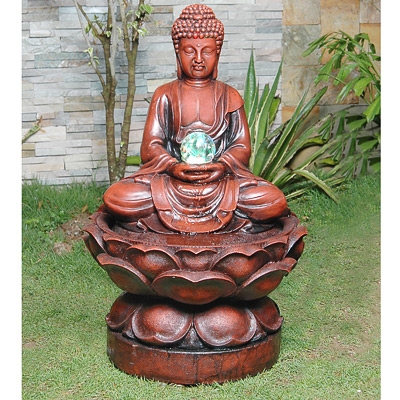 Buddha with Crystal Ball Water Feature