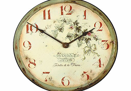 Wine Wall Clock, Green, Dia. 36cm