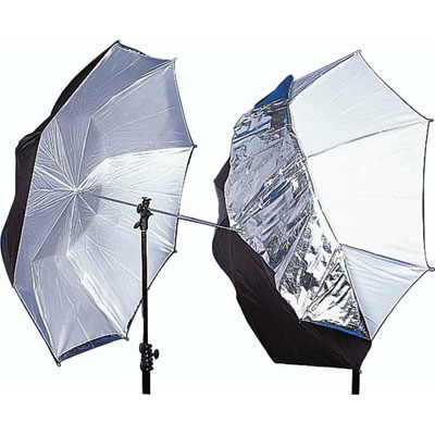 100cm Dual Duty Umbrella - Silver /