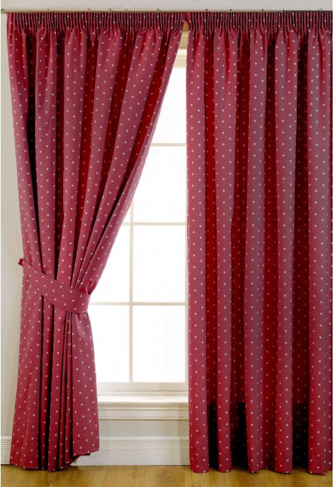 Lavenham Red Blackout Curtains