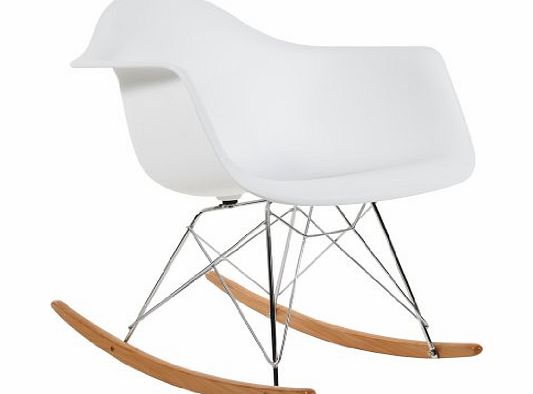 Charles Eames RAR Plastic Rocking Chair - White