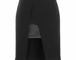 Lavish Alice Black asymmetric panel mini skirt