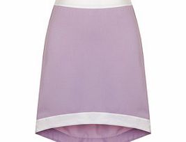 Lavish Alice Lilac and white curved hem skirt