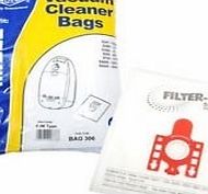 Lazer Electrics Miele Vacuum Cleaner Bags Fjm Type S4210,S4211 Filter Flo 5 Pack