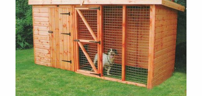 LBD Garden Dog Kennel   Run. 4ft Kennel, 6ft Run UK Mainland Only Delivery