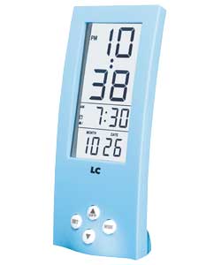Blue Upright LCD Alarm Clock