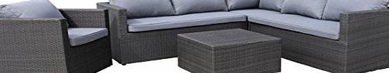 LC Wholesaler 5pc Design Rattan Wicker Weave Garden Furniture Patio Conservatory Sofa Lounge Set