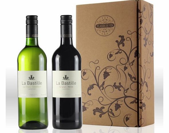 Le Bon Vin La Bastille French red and white twin pack gift set