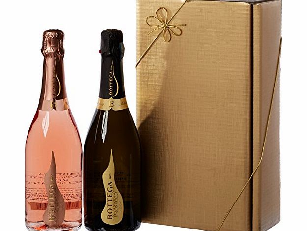 Le Bon Vin Vintage Prosecco and Sparkling Rose Wine Gift Set 75 cl (Case of 2)