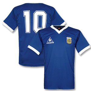 1986 Argentina Away Shirt + No.10 (S.American