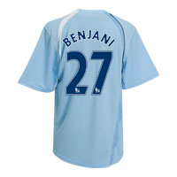 Manchester City Home Shirt 2008/09 with Benjani