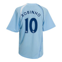 Manchester City Home Shirt 2008/09 with Robinho