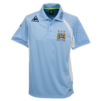 Manchester City Training Polo Shirt - Blue/White.