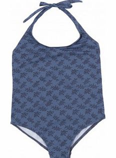 Le Petit swim Flowers all-in-one swimsuit Blue `4 years,6