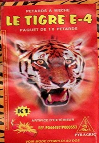 Le TIGRE 9 PAQUETES DE 10 PETARDOS E-4 (90 PETARDOS)