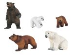 Exclusive to Amazon.co.uk. Le Toy Van - Papo Bears (Grizzly Bear / Polar Bear Cub/ Pyrenees Bear Cub / Pyreness Bear / Sitting Polar Bear )