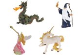 Le Toy Van Exclusive to Amazon.co.uk. Le Toy Van - Papo Fairytale Set 1 (Green Dragon / Merlin the Magician / Pink Fairy / Gold Unicorn )